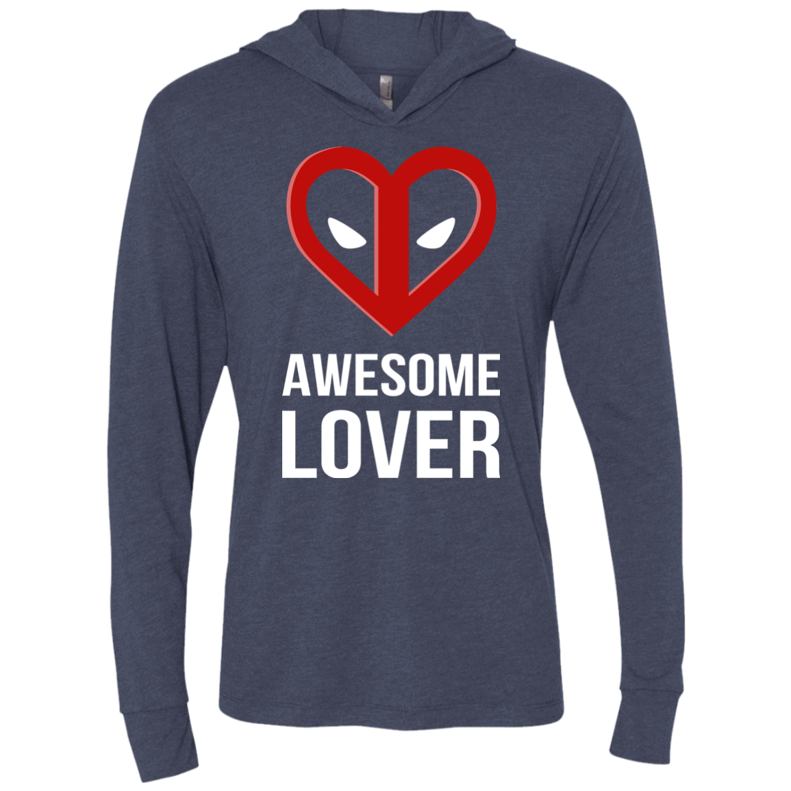 T-Shirts Vintage Navy / X-Small Awesome lover Triblend Long Sleeve Hoodie Tee