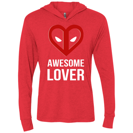 T-Shirts Vintage Red / X-Small Awesome lover Triblend Long Sleeve Hoodie Tee