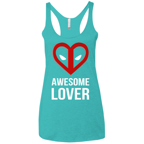 T-Shirts Tahiti Blue / X-Small Awesome lover Women's Triblend Racerback Tank