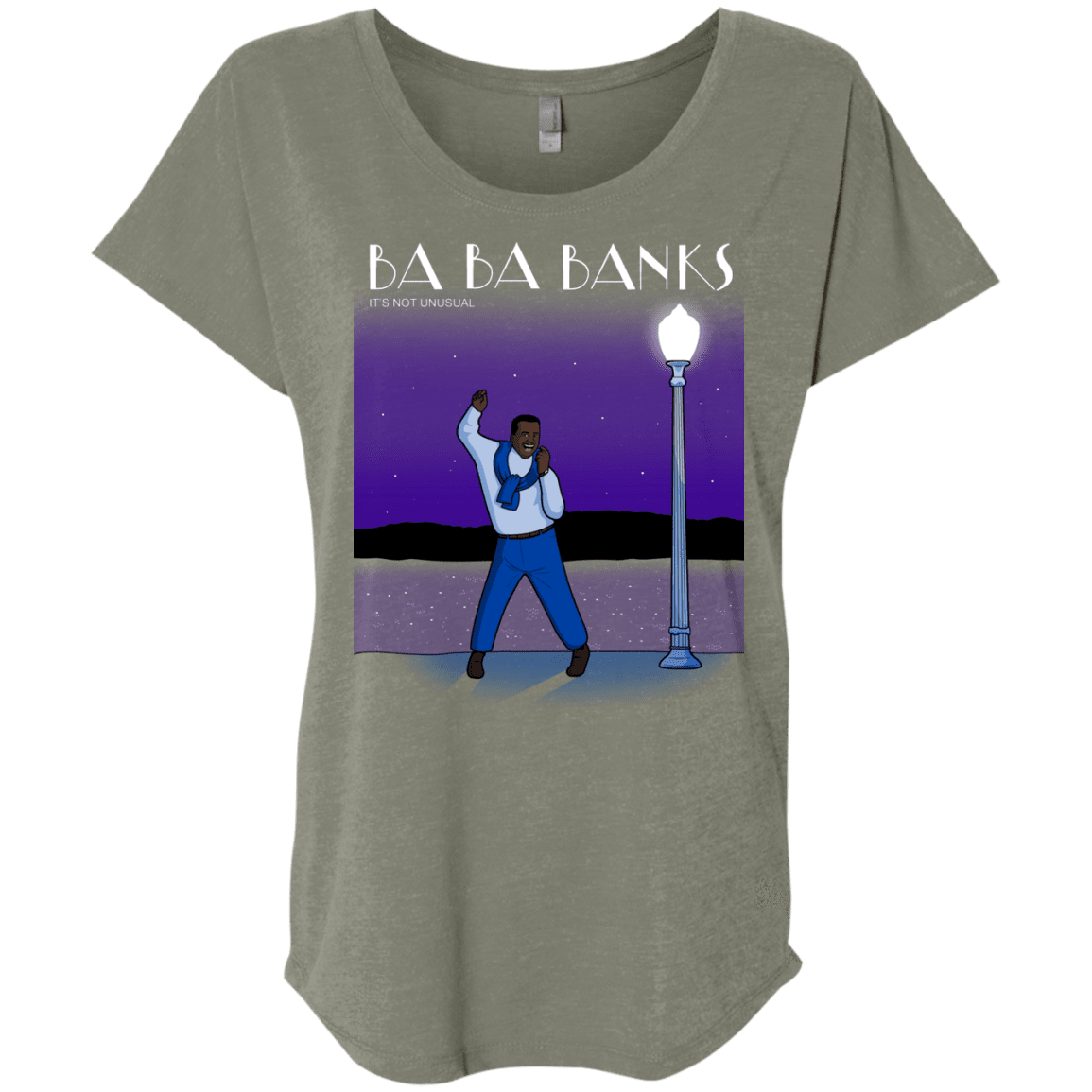 T-Shirts Venetian Grey / X-Small Ba Ba Banks Triblend Dolman Sleeve