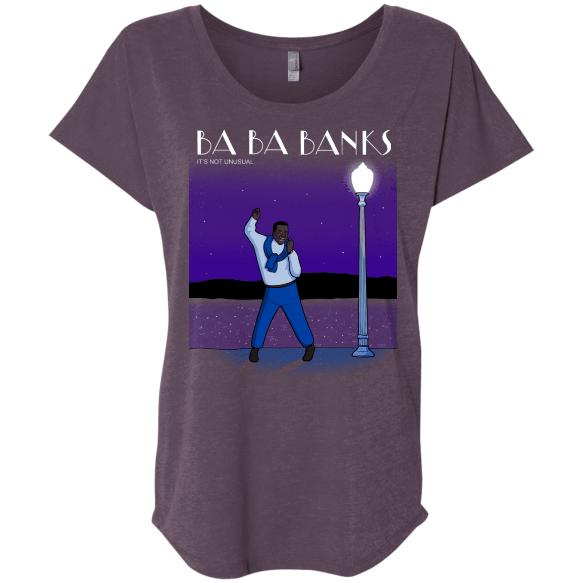 T-Shirts Vintage Purple / X-Small Ba Ba Banks Triblend Dolman Sleeve