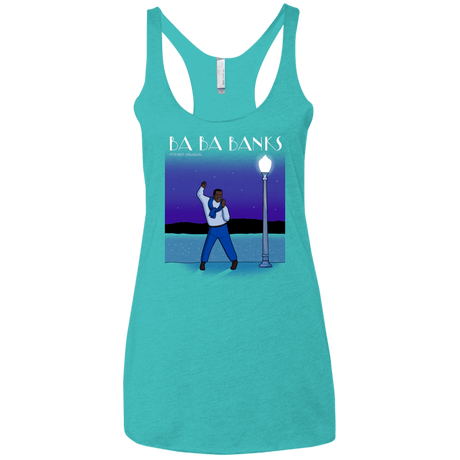 T-Shirts Tahiti Blue / X-Small Ba Ba Banks Women's Triblend Racerback Tank