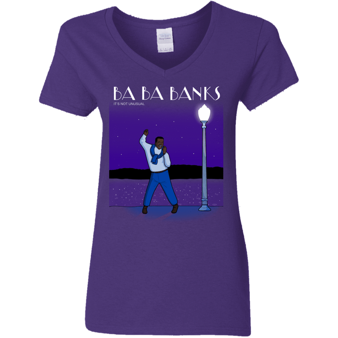 T-Shirts Purple / S Ba Ba Banks Women's V-Neck T-Shirt