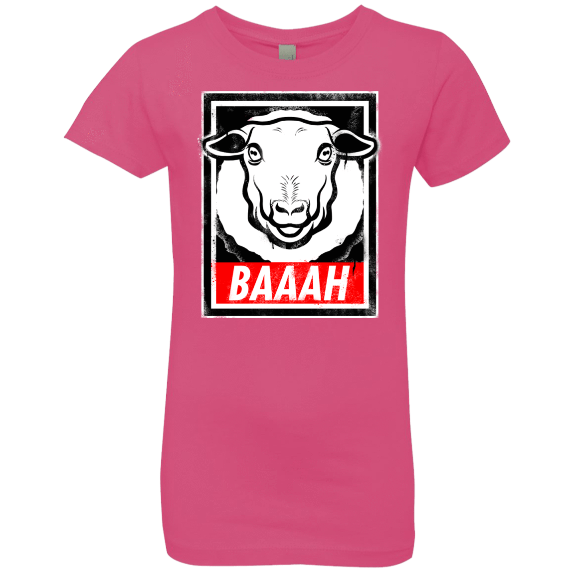 T-Shirts Hot Pink / YXS BAAAH Girls Premium T-Shirt