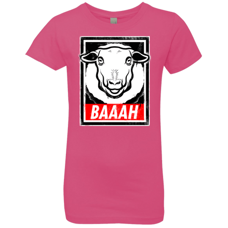 T-Shirts Hot Pink / YXS BAAAH Girls Premium T-Shirt