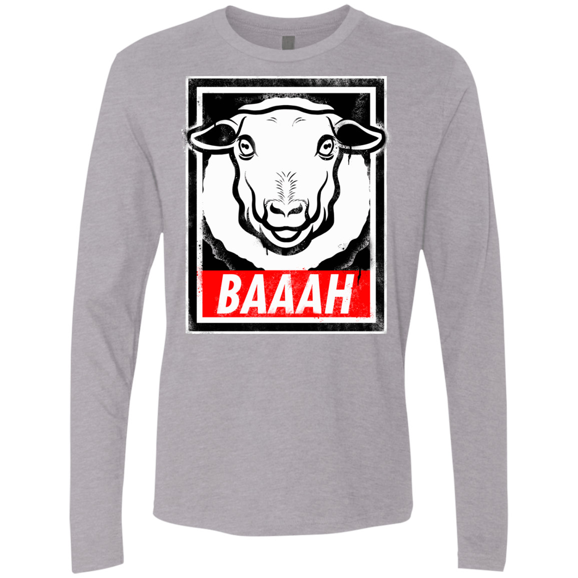 T-Shirts Heather Grey / Small BAAAH Men's Premium Long Sleeve
