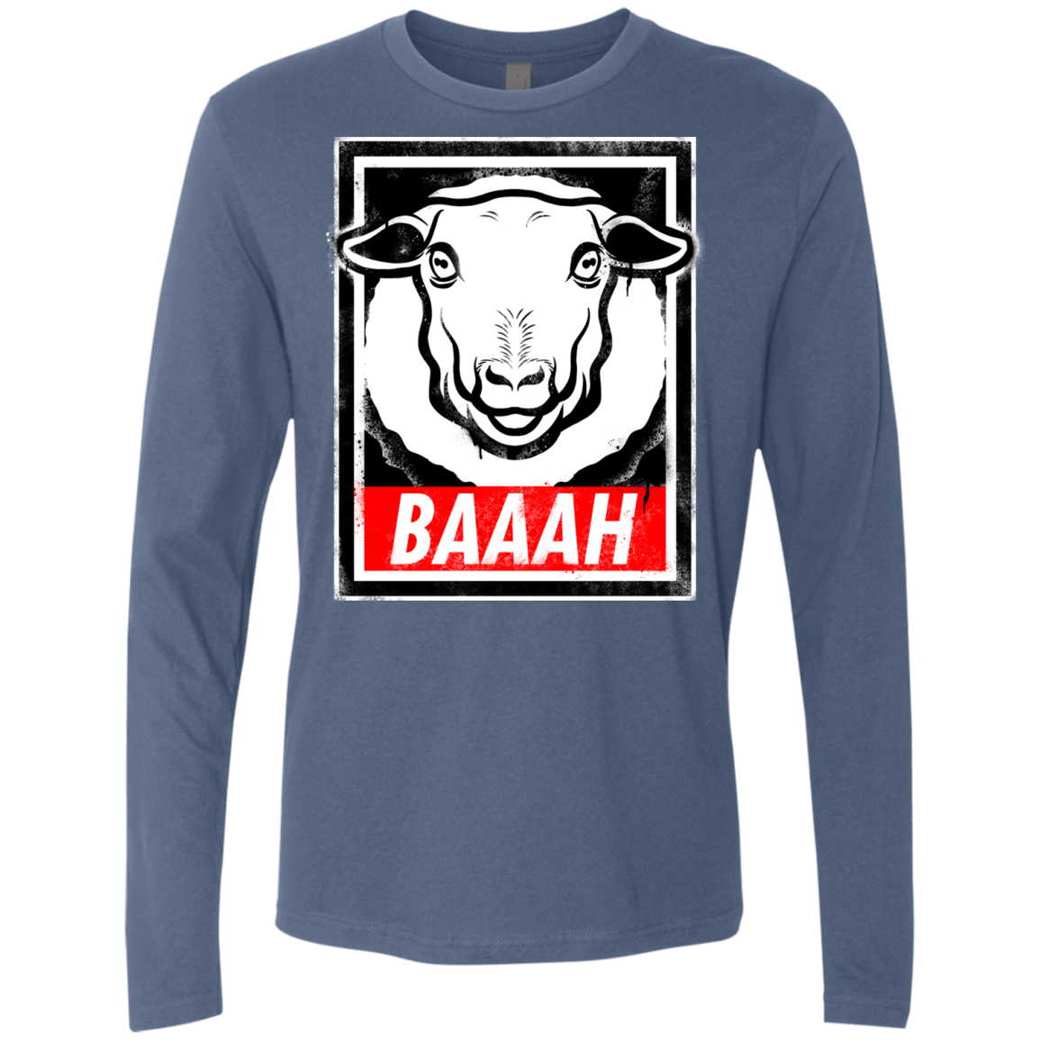 T-Shirts Indigo / Small BAAAH Men's Premium Long Sleeve