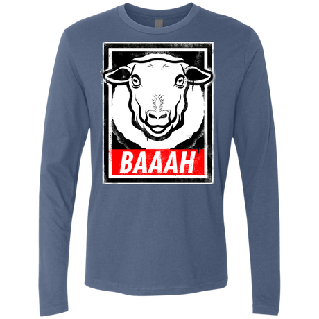 T-Shirts Indigo / Small BAAAH Men's Premium Long Sleeve