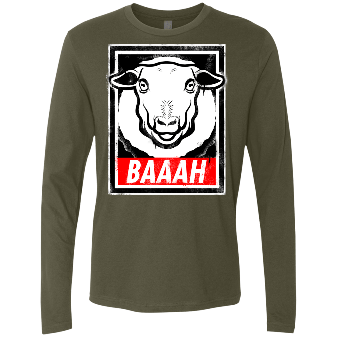 T-Shirts Military Green / Small BAAAH Men's Premium Long Sleeve