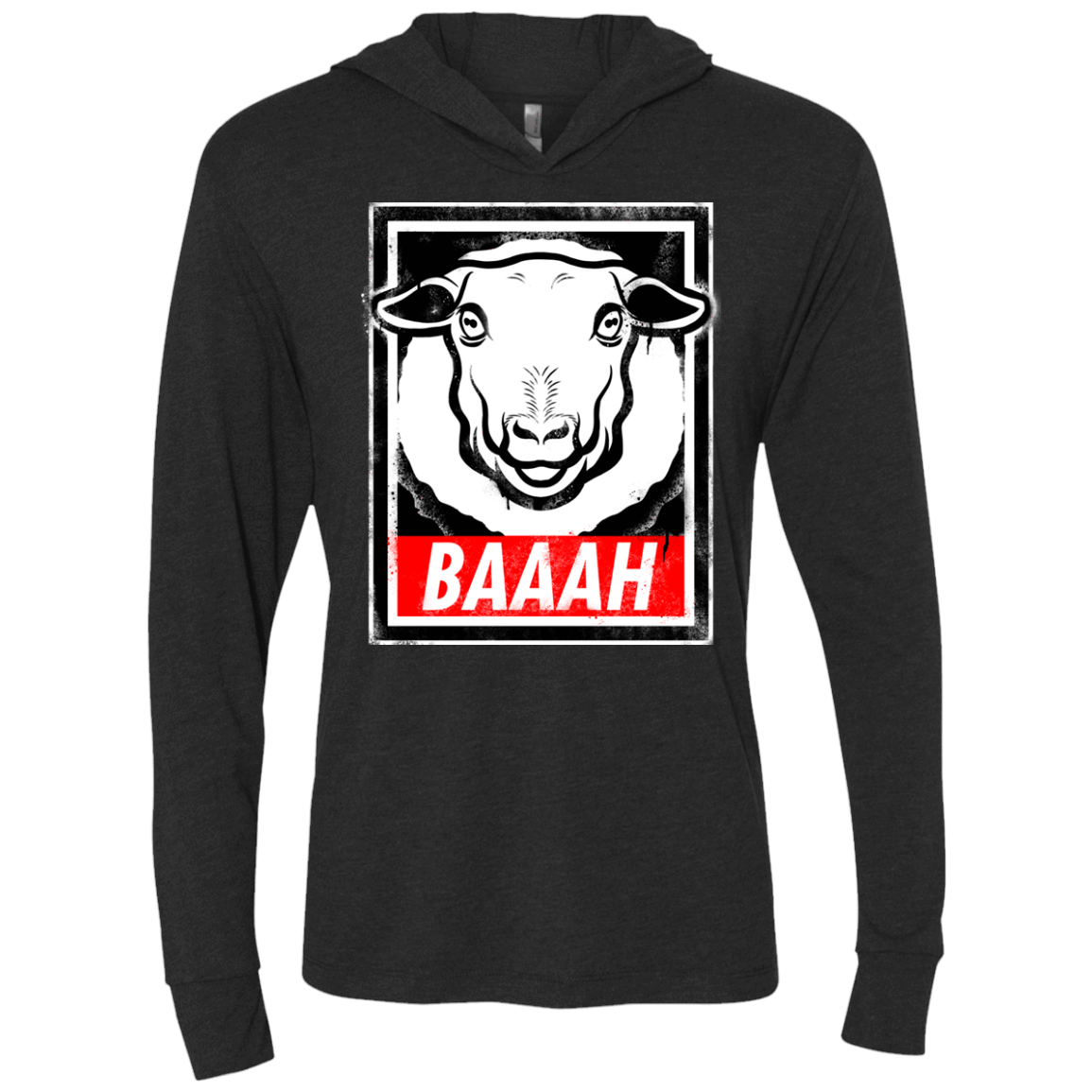 T-Shirts Vintage Black / X-Small BAAAH Triblend Long Sleeve Hoodie Tee