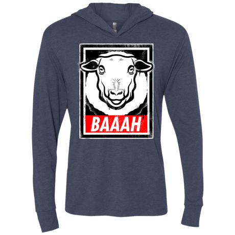T-Shirts Vintage Navy / X-Small BAAAH Triblend Long Sleeve Hoodie Tee