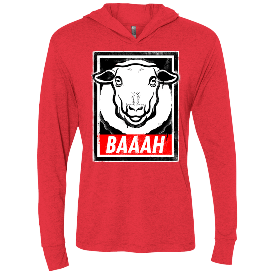 T-Shirts Vintage Red / X-Small BAAAH Triblend Long Sleeve Hoodie Tee