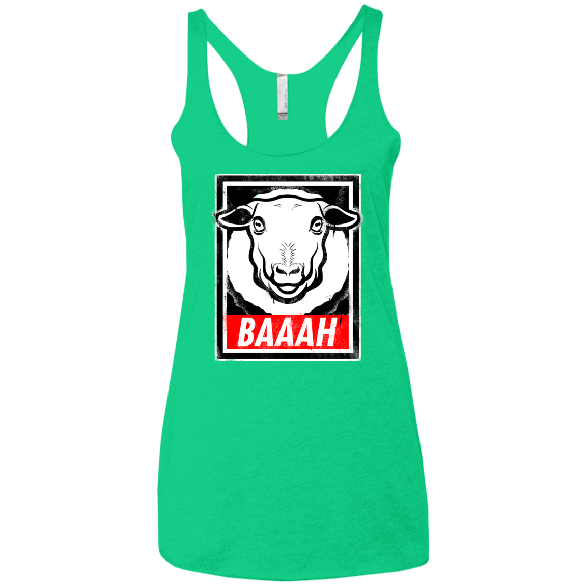 T-Shirts Envy / X-Small BAAAH Women's Triblend Racerback Tank