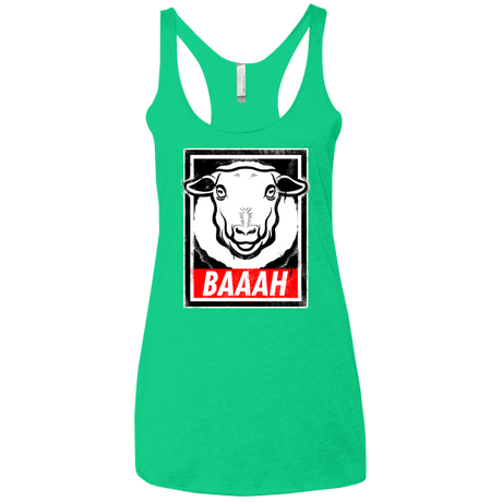 T-Shirts Envy / X-Small BAAAH Women's Triblend Racerback Tank