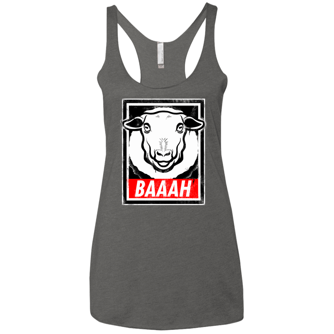 T-Shirts Premium Heather / X-Small BAAAH Women's Triblend Racerback Tank