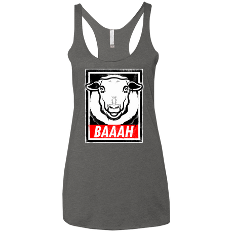 T-Shirts Premium Heather / X-Small BAAAH Women's Triblend Racerback Tank