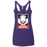 T-Shirts Purple / X-Small BAAAH Women's Triblend Racerback Tank