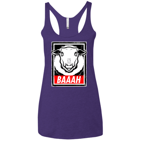 T-Shirts Purple / X-Small BAAAH Women's Triblend Racerback Tank