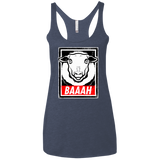 T-Shirts Vintage Navy / X-Small BAAAH Women's Triblend Racerback Tank