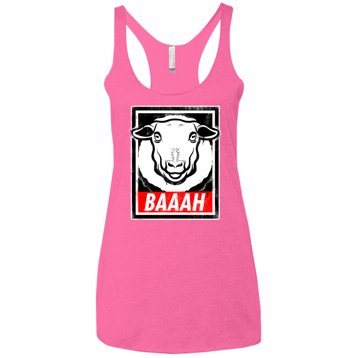 T-Shirts Vintage Pink / X-Small BAAAH Women's Triblend Racerback Tank