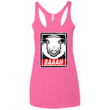 T-Shirts Vintage Pink / X-Small BAAAH Women's Triblend Racerback Tank