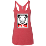 T-Shirts Vintage Red / X-Small BAAAH Women's Triblend Racerback Tank