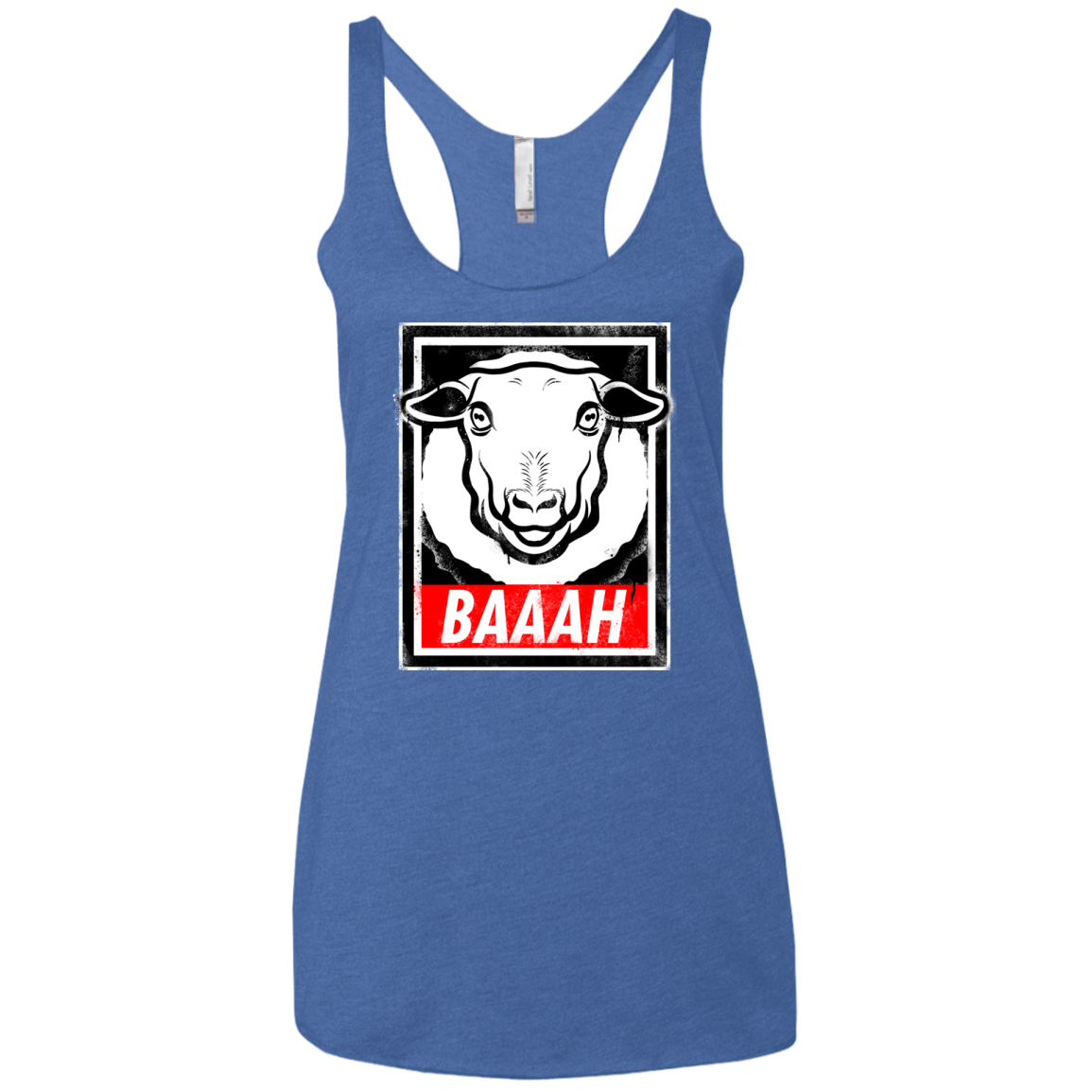 T-Shirts Vintage Royal / X-Small BAAAH Women's Triblend Racerback Tank