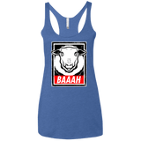 T-Shirts Vintage Royal / X-Small BAAAH Women's Triblend Racerback Tank