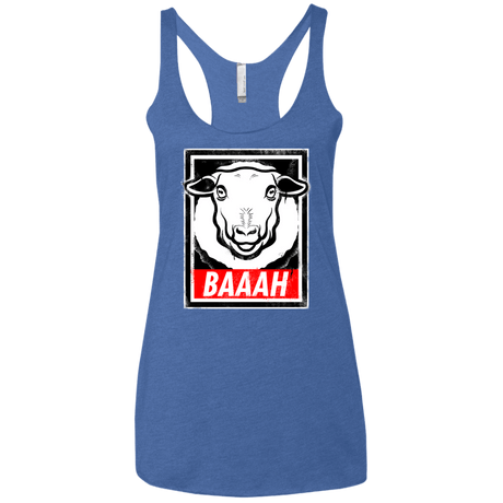 T-Shirts Vintage Royal / X-Small BAAAH Women's Triblend Racerback Tank