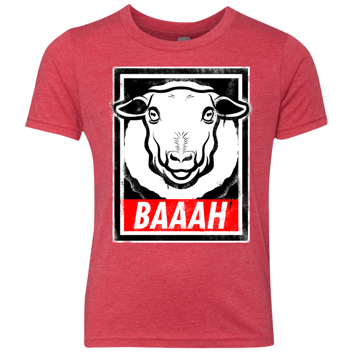 T-Shirts Vintage Red / YXS BAAAH Youth Triblend T-Shirt