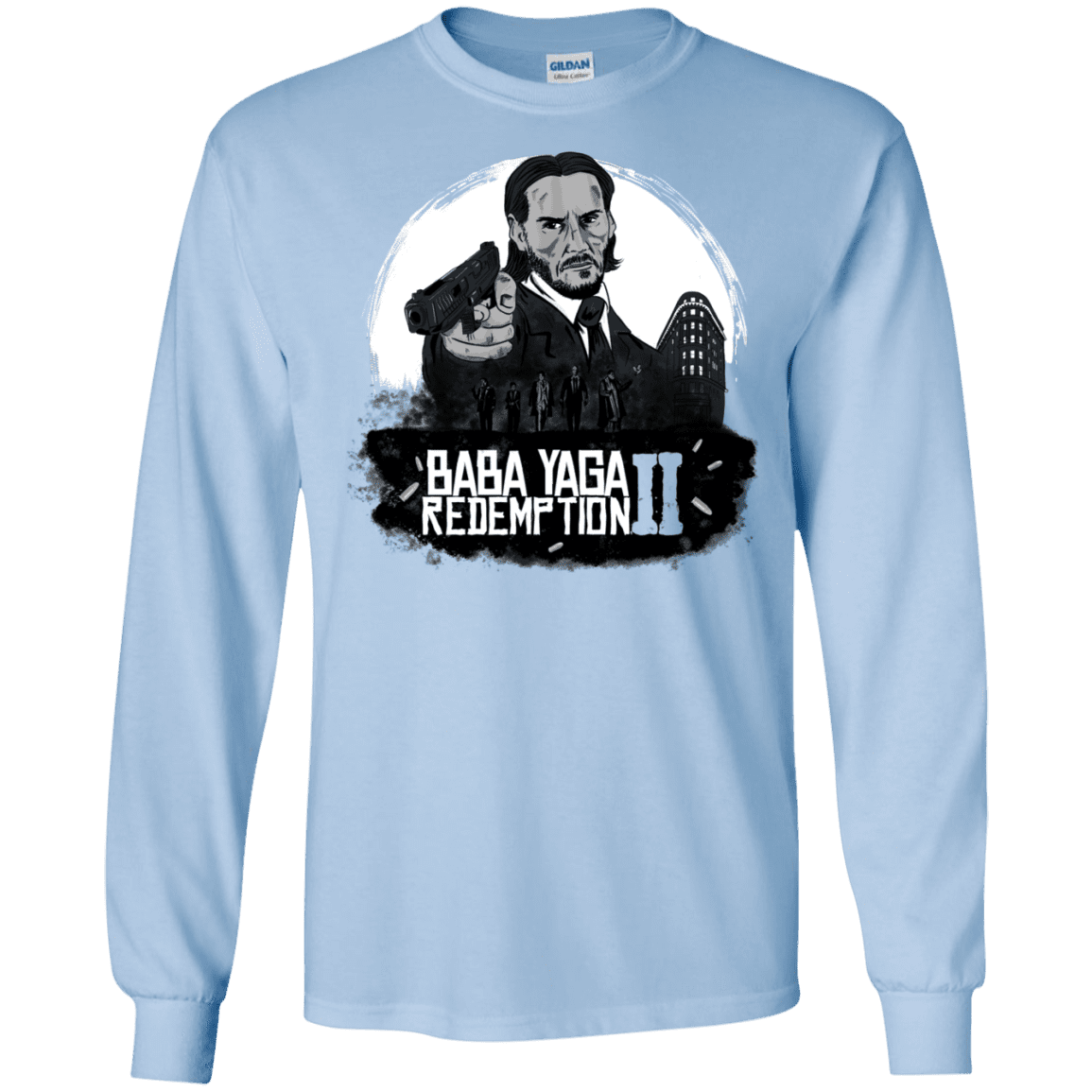 T-Shirts Light Blue / S Baba Yaga Redeption Men's Long Sleeve T-Shirt