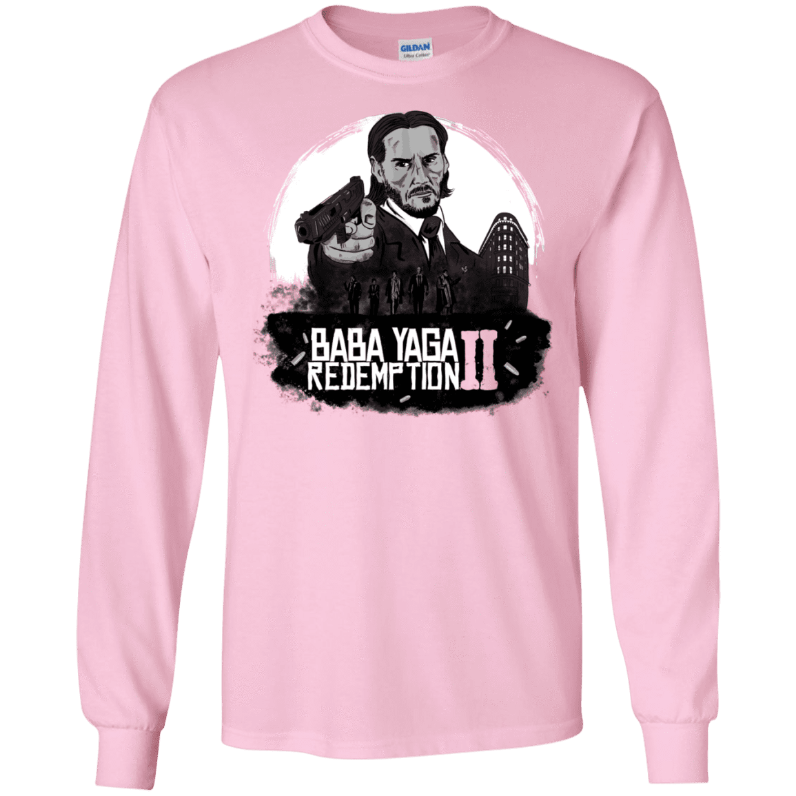 T-Shirts Light Pink / S Baba Yaga Redeption Men's Long Sleeve T-Shirt