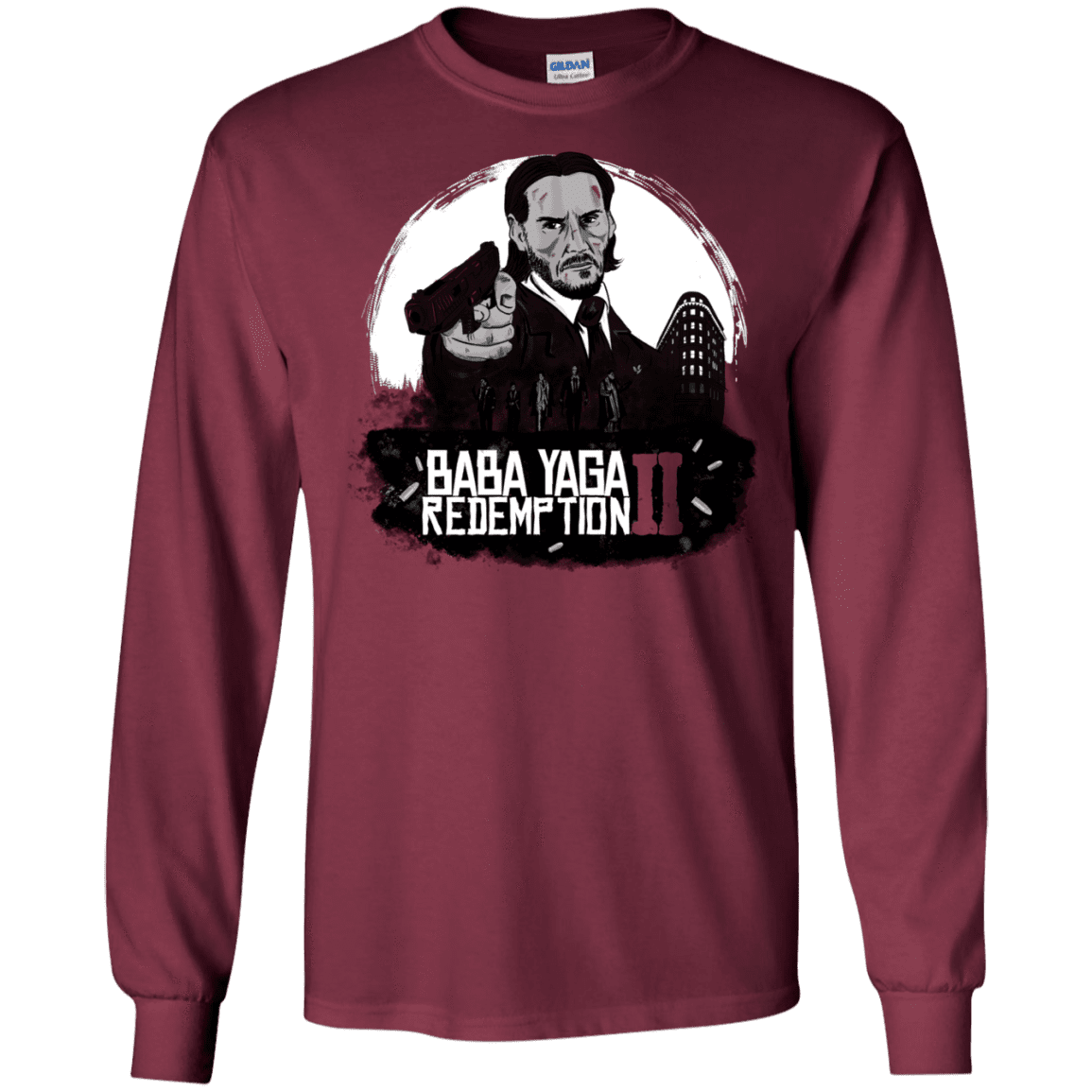 T-Shirts Maroon / S Baba Yaga Redeption Men's Long Sleeve T-Shirt