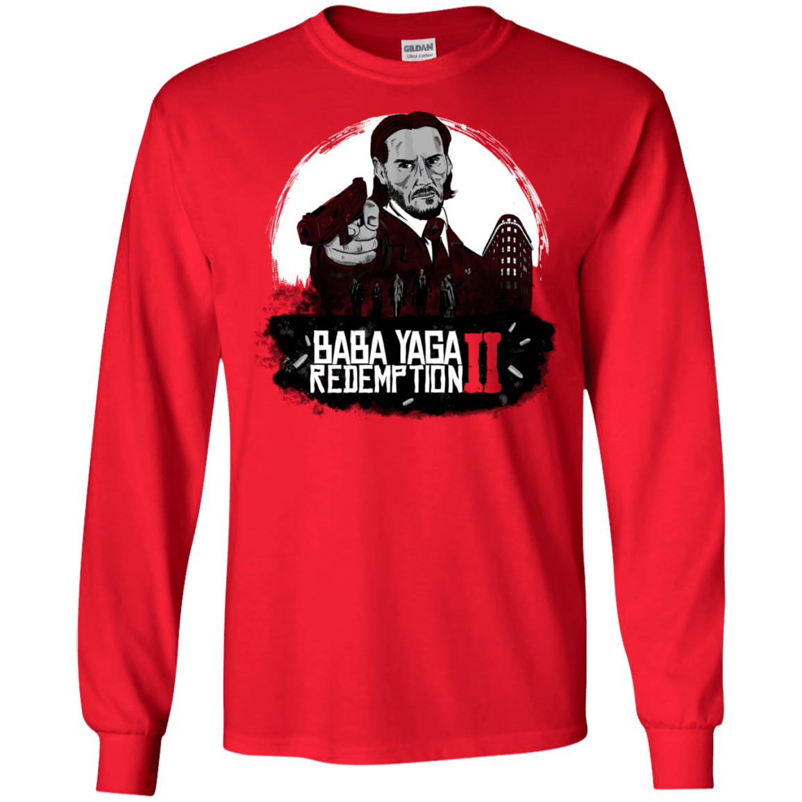 T-Shirts Red / S Baba Yaga Redeption Men's Long Sleeve T-Shirt