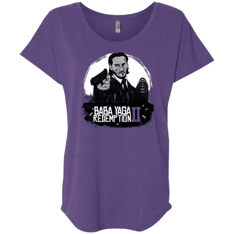 T-Shirts Purple Rush / X-Small Baba Yaga Redeption Triblend Dolman Sleeve