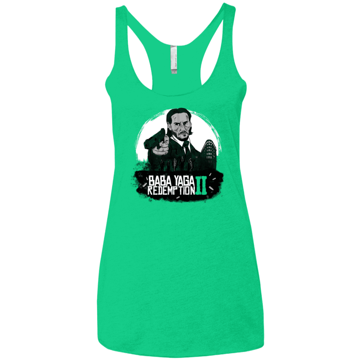 T-Shirts Envy / X-Small Baba Yaga Redeption Women's Triblend Racerback Tank