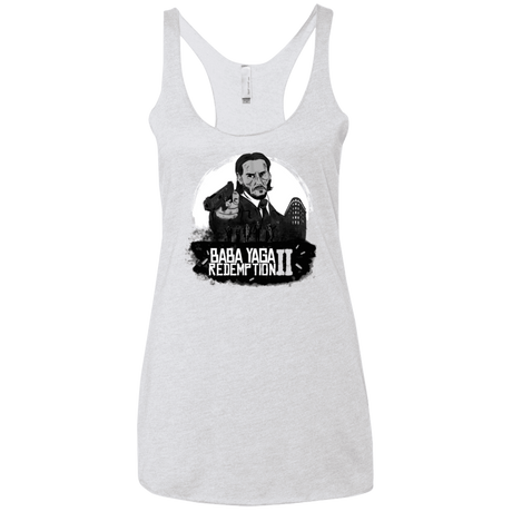 T-Shirts Heather White / X-Small Baba Yaga Redeption Women's Triblend Racerback Tank