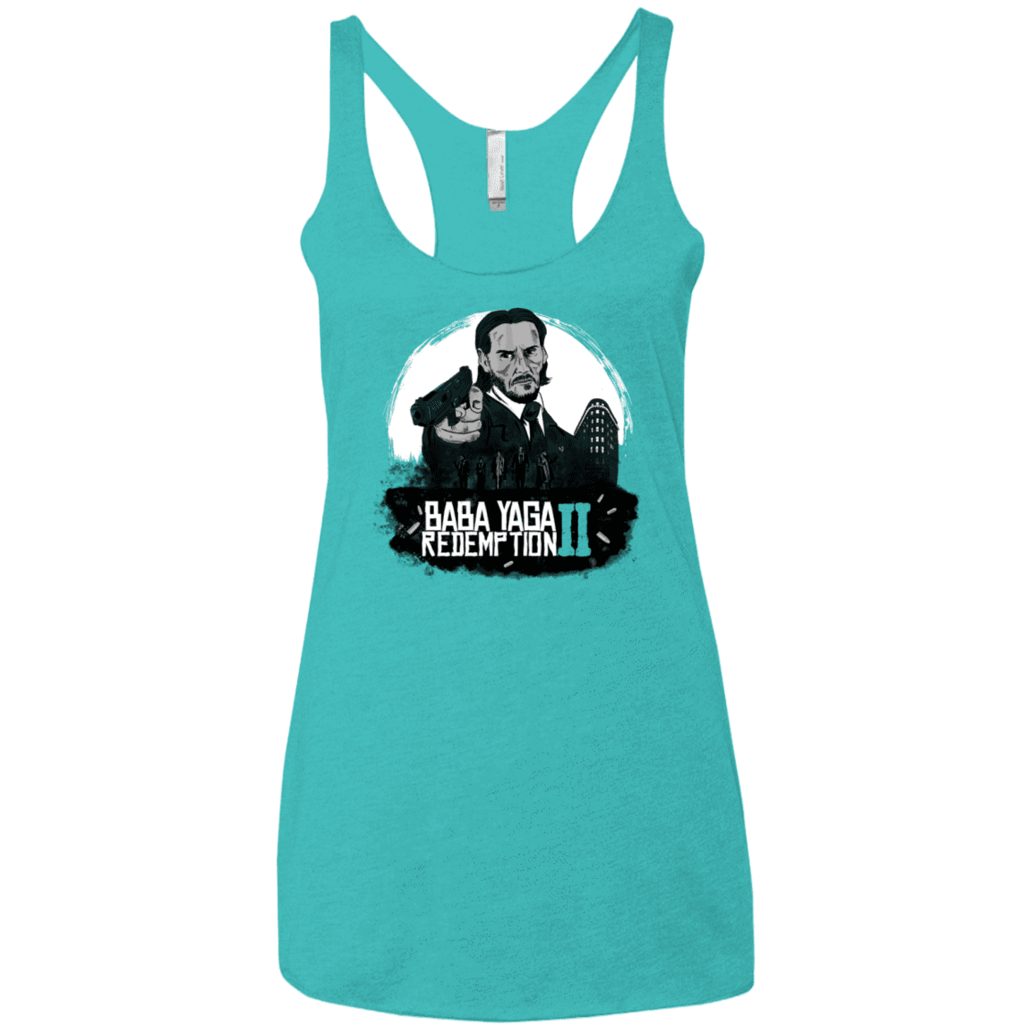 T-Shirts Tahiti Blue / X-Small Baba Yaga Redeption Women's Triblend Racerback Tank