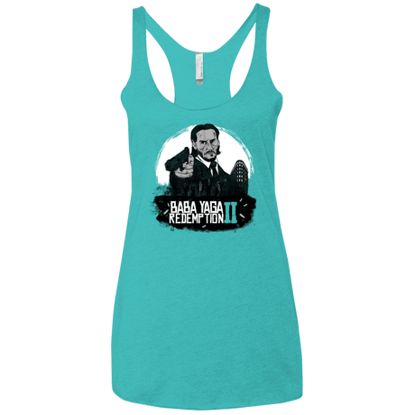 T-Shirts Tahiti Blue / X-Small Baba Yaga Redeption Women's Triblend Racerback Tank