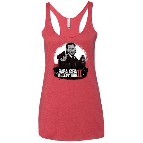 T-Shirts Vintage Red / X-Small Baba Yaga Redeption Women's Triblend Racerback Tank