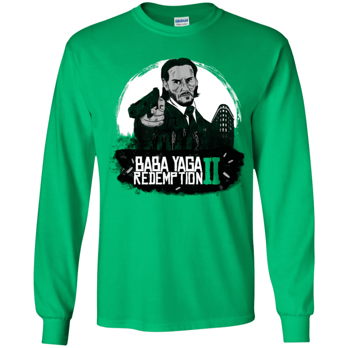 T-Shirts Irish Green / YS Baba Yaga Redeption Youth Long Sleeve T-Shirt