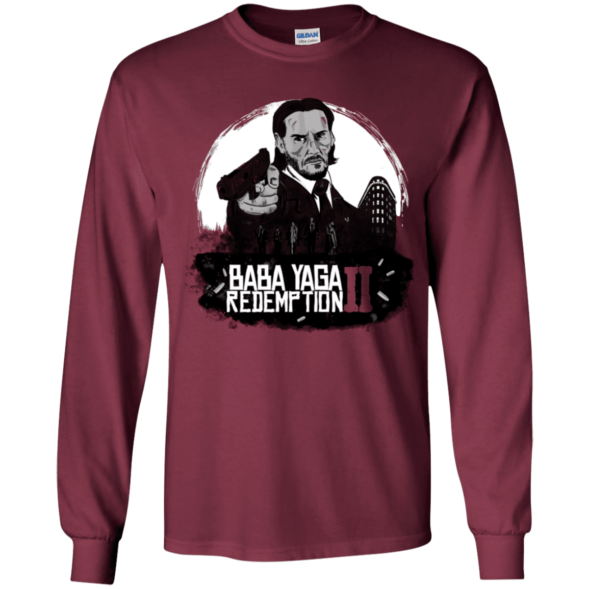 T-Shirts Maroon / YS Baba Yaga Redeption Youth Long Sleeve T-Shirt