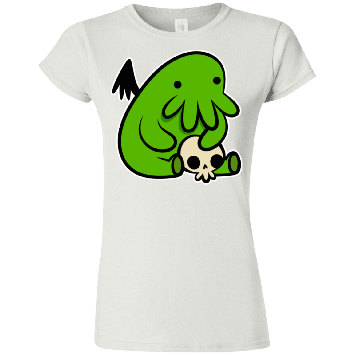 T-Shirts White / S Baby Cthulhu Junior Slimmer-Fit T-Shirt