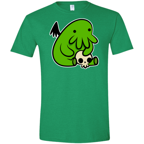 T-Shirts Heather Irish Green / S Baby Cthulhu Men's Semi-Fitted Softstyle