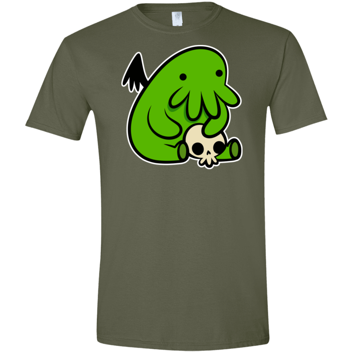 T-Shirts Military Green / S Baby Cthulhu Men's Semi-Fitted Softstyle