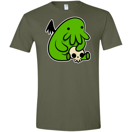 T-Shirts Military Green / S Baby Cthulhu Men's Semi-Fitted Softstyle