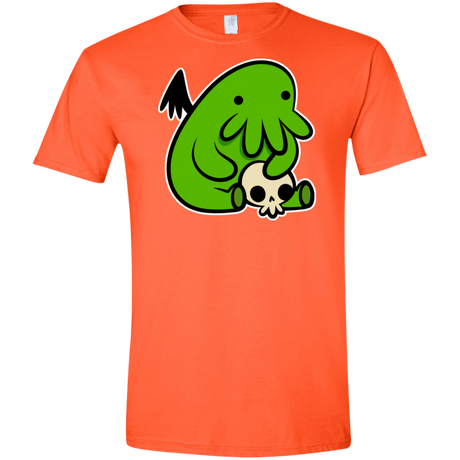T-Shirts Orange / S Baby Cthulhu Men's Semi-Fitted Softstyle