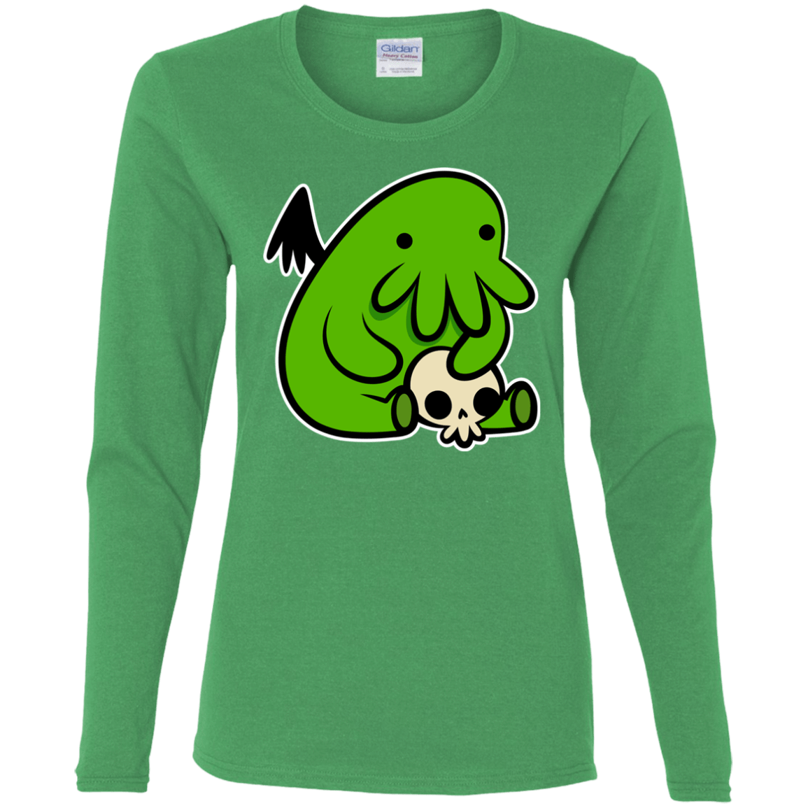 T-Shirts Irish Green / S Baby Cthulhu Women's Long Sleeve T-Shirt