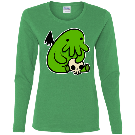 T-Shirts Irish Green / S Baby Cthulhu Women's Long Sleeve T-Shirt