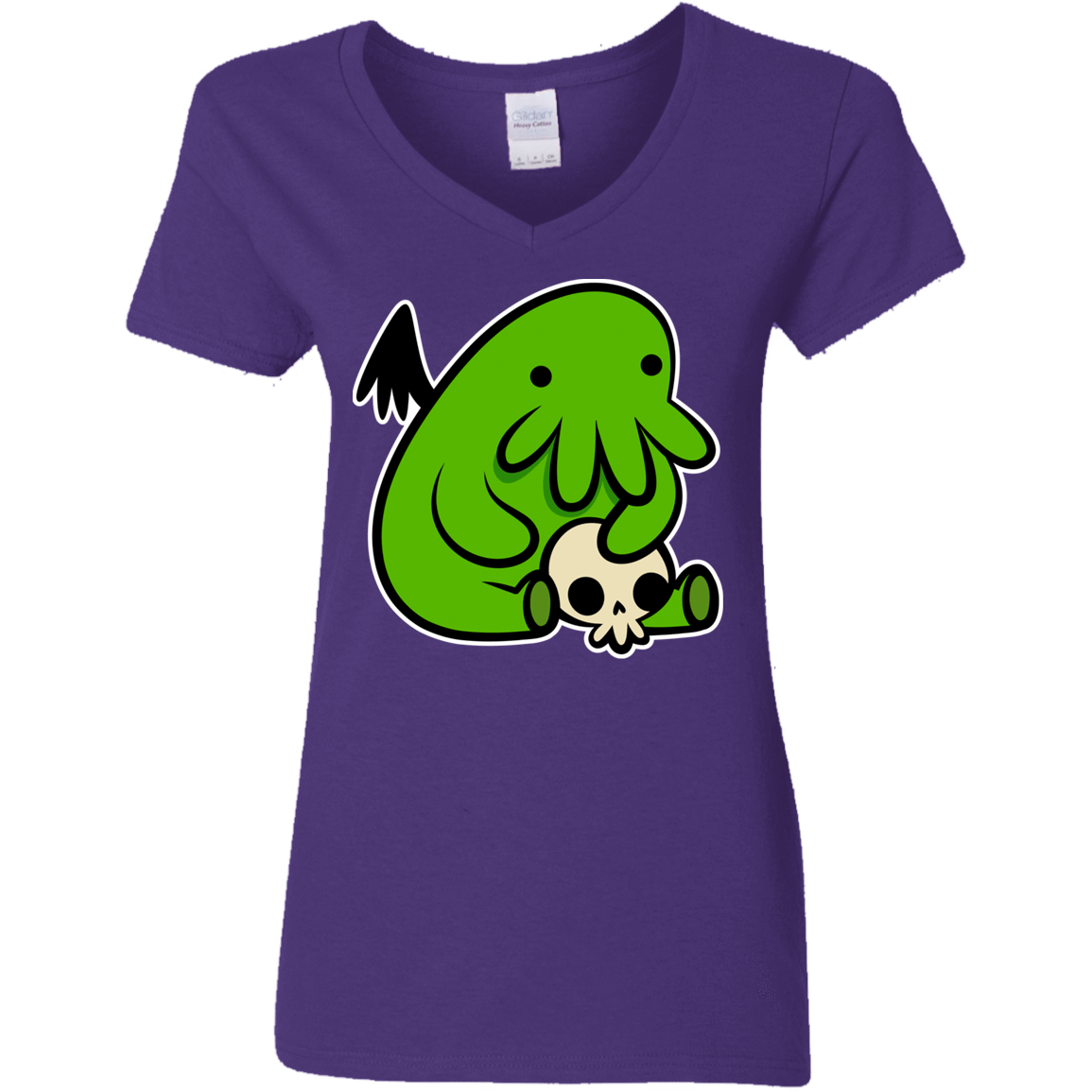 T-Shirts Purple / S Baby Cthulhu Women's V-Neck T-Shirt